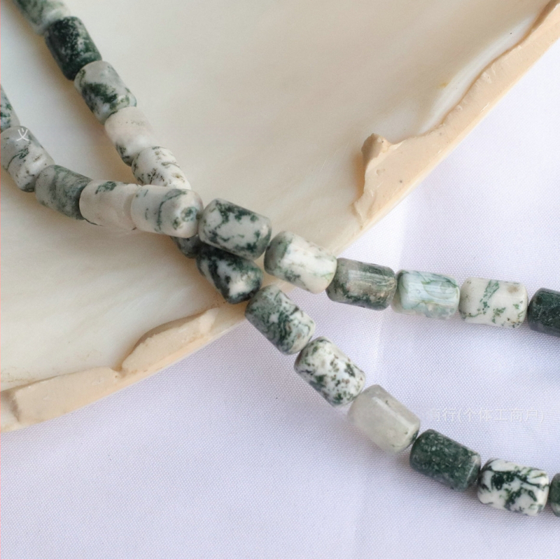 8x12 mm okrugle cijevne perle žuti jadeit, ružičasti kvarc, maslinasti jadeit i pjega kamen – DIY nakit i narukvica