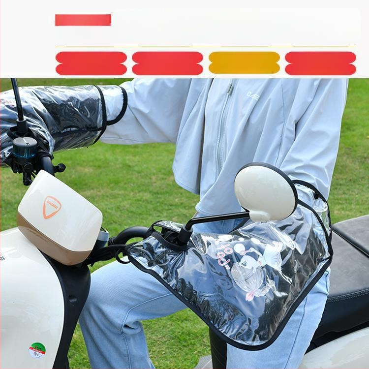 Elektriskā motocikla stūres vāciņš ar ziemas fleece pildījumu, bieza siltinājums, ūdensizturīgs PVC