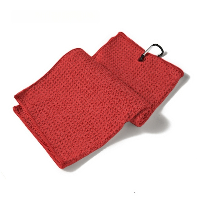 Mikrošķiedras golfa dvielis ar karabīnu, izšūts logotips un drukāts dizains, sporta dvielis golfam, pielāgojams