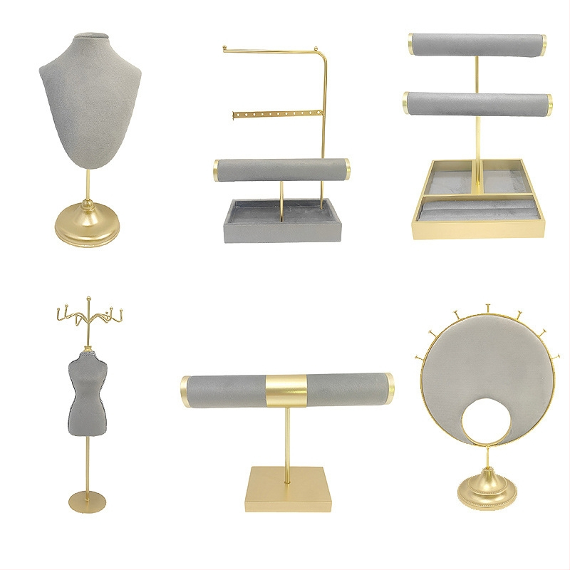 Rotaslietu izstādes statīvs, metāla rāmis, piecu stāvu, samta korpuss, ražošanas process: dzelzs