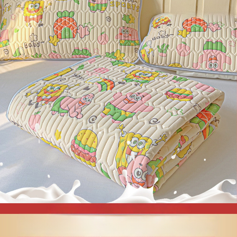 Lateksa dzesējošā sega ar ledus zīda audumu, 3-4 daļu komplekts, mazgājams, svaigs un stilīgs