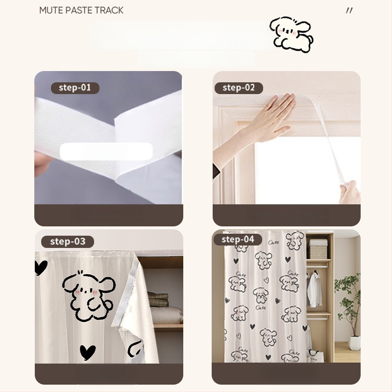 Vászonanyagú ajtófüggöny szekrényekhez — anyag: vászon, típus: textil ajtófüggöny, modern minimalist stílus, tájkép mintázat