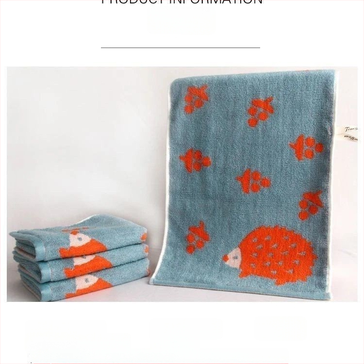 Bambusa šķiedras sejas dvielis bērniem – Jacquard, 55 g, sviedru uzsūkšana 5–10 s, karikatūras dizains