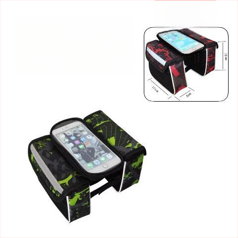 MTB dviratininko krepšiai komplektas: priekinė viršutinės vamzdelio krepšys, jutiklinio ekrano krepšys, viršutinės vamzdelio krepšys, atsparus vandeniui sėdynės krepšys