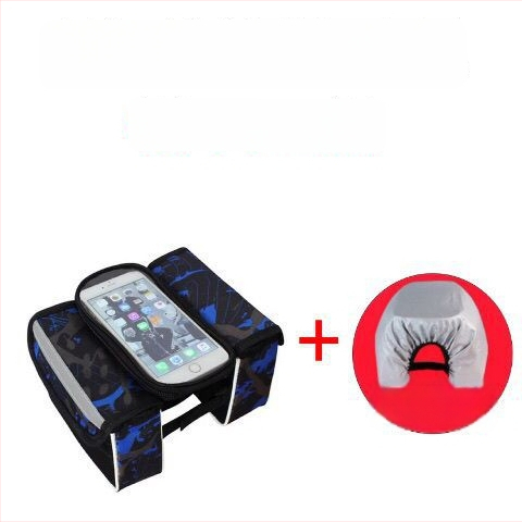 MTB dviratininko krepšiai komplektas: priekinė viršutinės vamzdelio krepšys, jutiklinio ekrano krepšys, viršutinės vamzdelio krepšys, atsparus vandeniui sėdynės krepšys