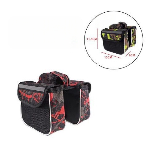 MTB dviratininko krepšiai komplektas: priekinė viršutinės vamzdelio krepšys, jutiklinio ekrano krepšys, viršutinės vamzdelio krepšys, atsparus vandeniui sėdynės krepšys