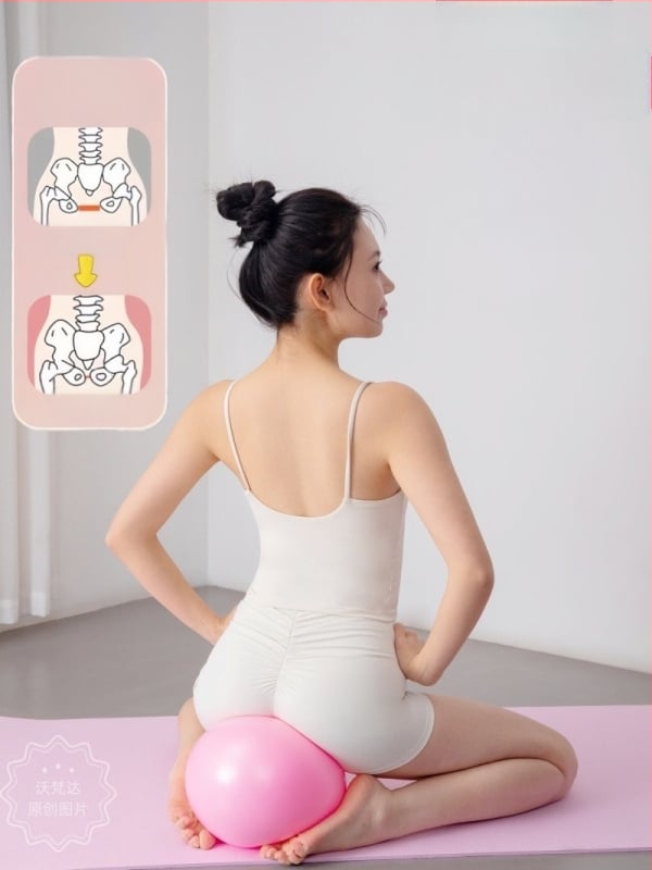 Wofanda PVC jogas bumba, 150 g, piepumpējama, iegurņa grīdas trenēšana, pēcdzemdību atveseļošanās