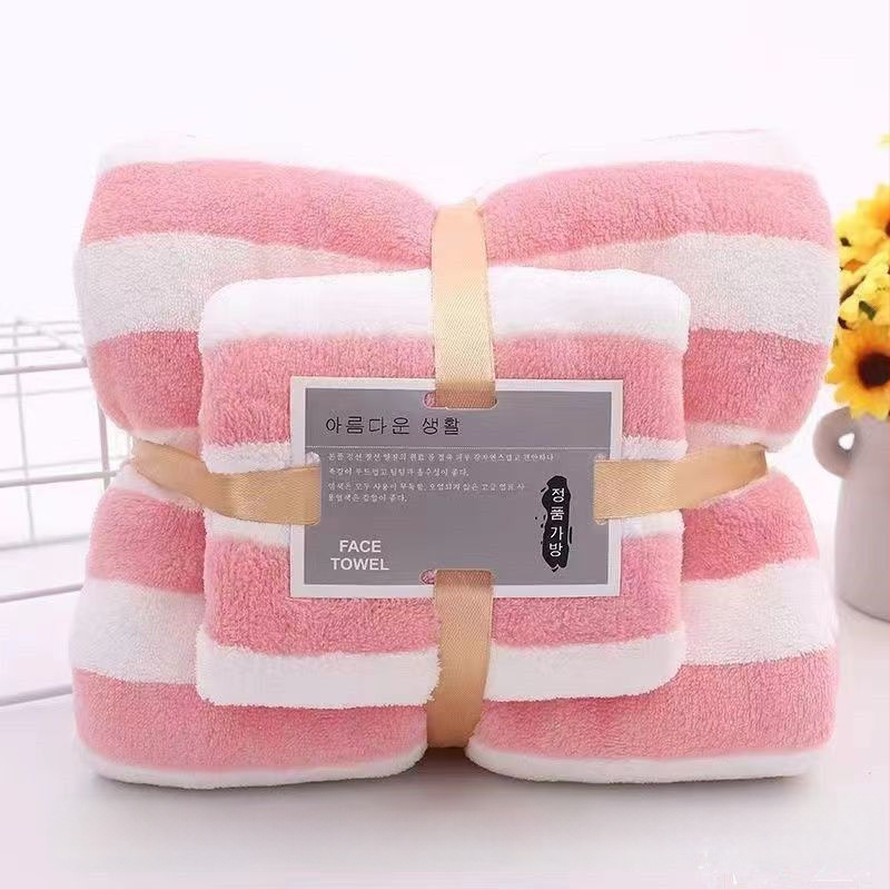 Kokvilnas vannas dvieļu komplekts, 150D diegi, Plain weave