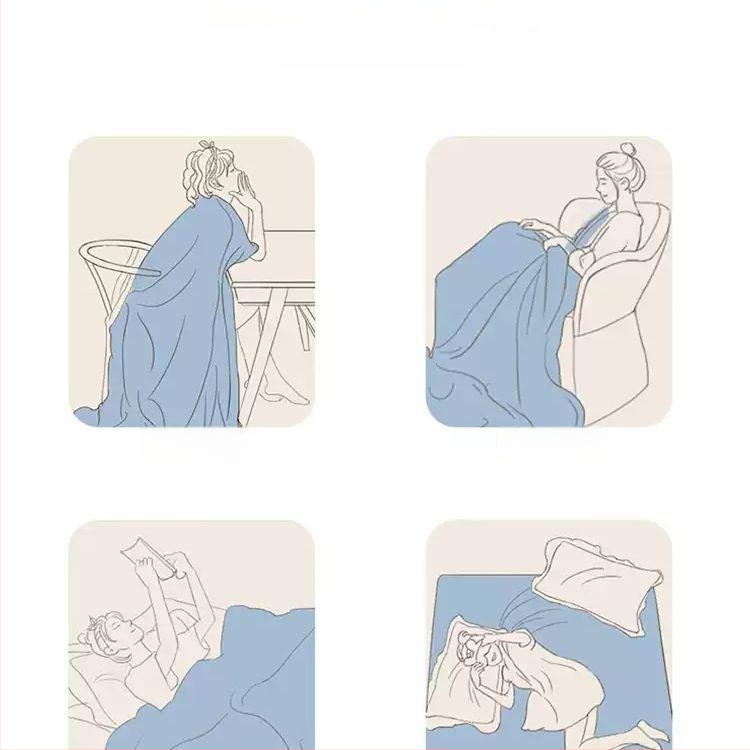 Klimatizācijas pleds ar karikatūras rakstu, viegls, svars zem 300 g, sintētiskas šķiedras pleds, visām sezonām