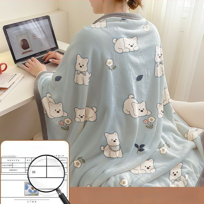 Klimatizācijas pleds ar karikatūras rakstu, viegls, svars zem 300 g, sintētiskas šķiedras pleds, visām sezonām