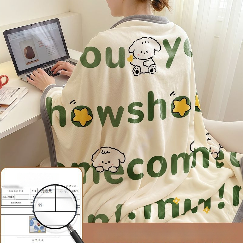 Klimatizācijas pleds ar karikatūras rakstu, viegls, svars zem 300 g, sintētiskas šķiedras pleds, visām sezonām