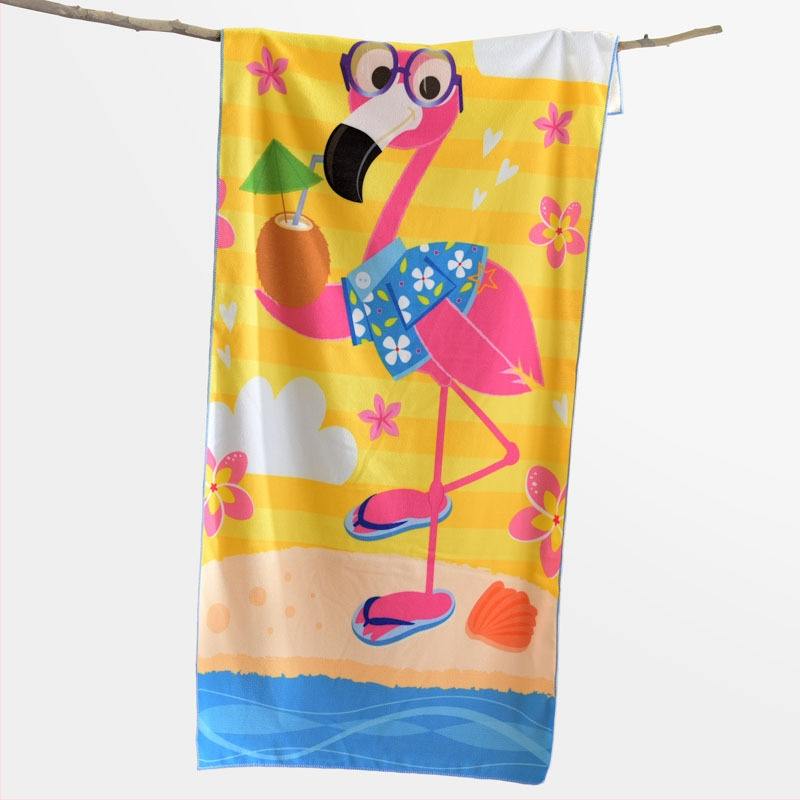 Mikrofibras dvielis vannai un pludmalei, ātra žāvēšana, augsta absorbcija, bez pūkām, 150D, 200–300 g, drukāts raksts