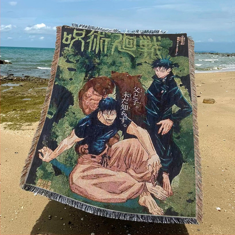 Karikatūras dīvāna pleds ar pūdelēm — poliestera kokvilnas maisījums, 1000–1499 g, visu sezonu, pielāgota