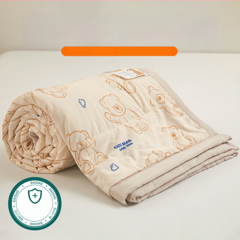 Jielia 7A vasaras kokvilnas sega mazgāšanai, audums no mazgātas kokvilnas, pildījums poliestera šķiedra, reaktīvā druka un krāsošana, stils: mazs svaigs