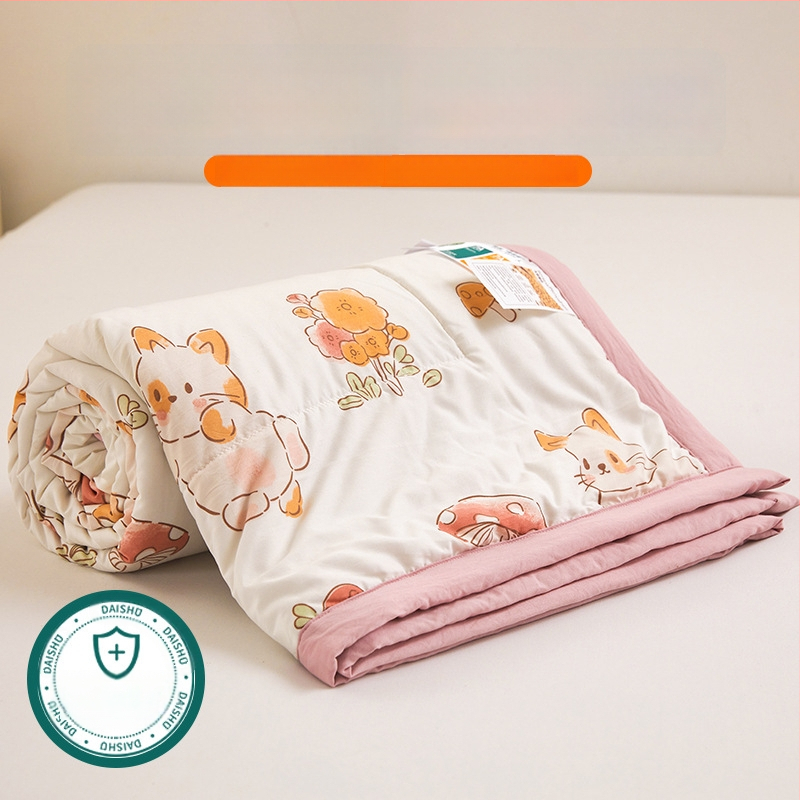 Jielia 7A vasaras kokvilnas sega mazgāšanai, audums no mazgātas kokvilnas, pildījums poliestera šķiedra, reaktīvā druka un krāsošana, stils: mazs svaigs