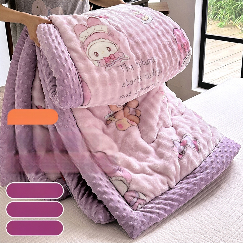 Piena velveta trīsslāņu segu, pildījums sojas šķiedra, Twill audums, ziema, 3–3,5 kg