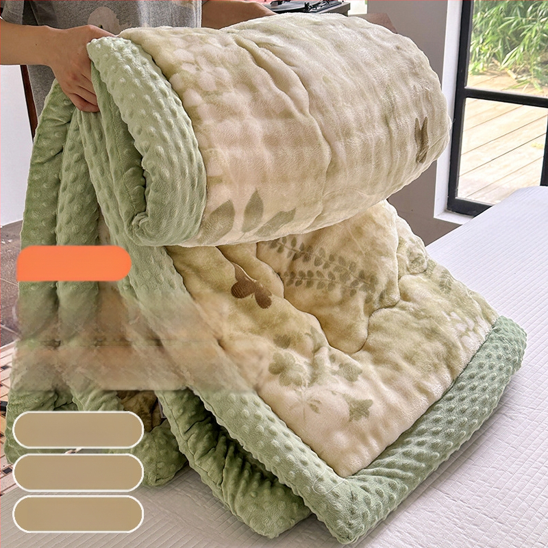 Piena velveta trīsslāņu segu, pildījums sojas šķiedra, Twill audums, ziema, 3–3,5 kg