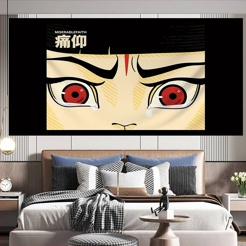 Tapiserija - poliesteres sienas dekors ar ainavu motīvu, taisnstūra forma, neadītā audums, Nacionālais vējš stils; 91–100% poliestera saturs; piemērota dzīvojamai istabai, guļamistabai, ārējiem telpām, restorāniem, vannas istabai, balkoniem, bērnu istabai