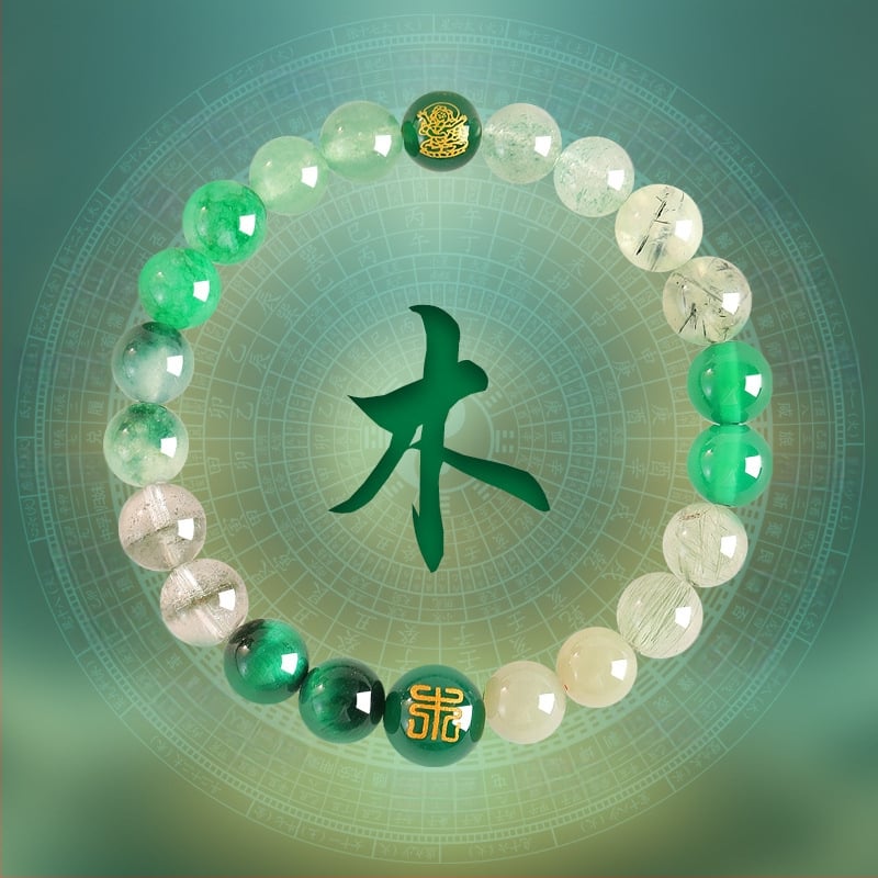 Penkių elementų apyrankė moterims, natūralus kristalas citrinas, rankų darbo, originalus dizainas