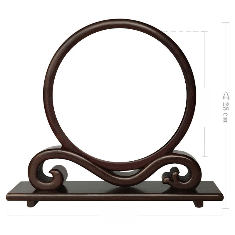 Koka rāmis, divpusējs fotoraams ar Suzhou izšuvumu, plastmasas plāksne, ziedu/zaļumu raksts, etnisks stils