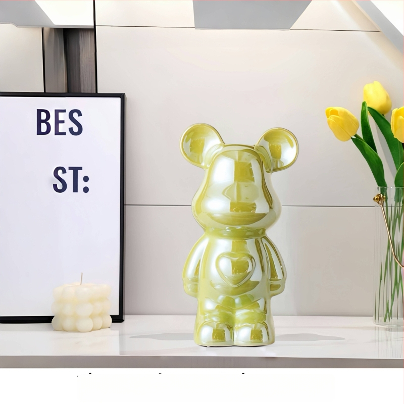 Keramikas lāča karikatūras figūriņa, modernā minimālistiskā stilā; Materiāls: glazēta keramika; Kategorija: Karikatūra; Ideāls dāvanai