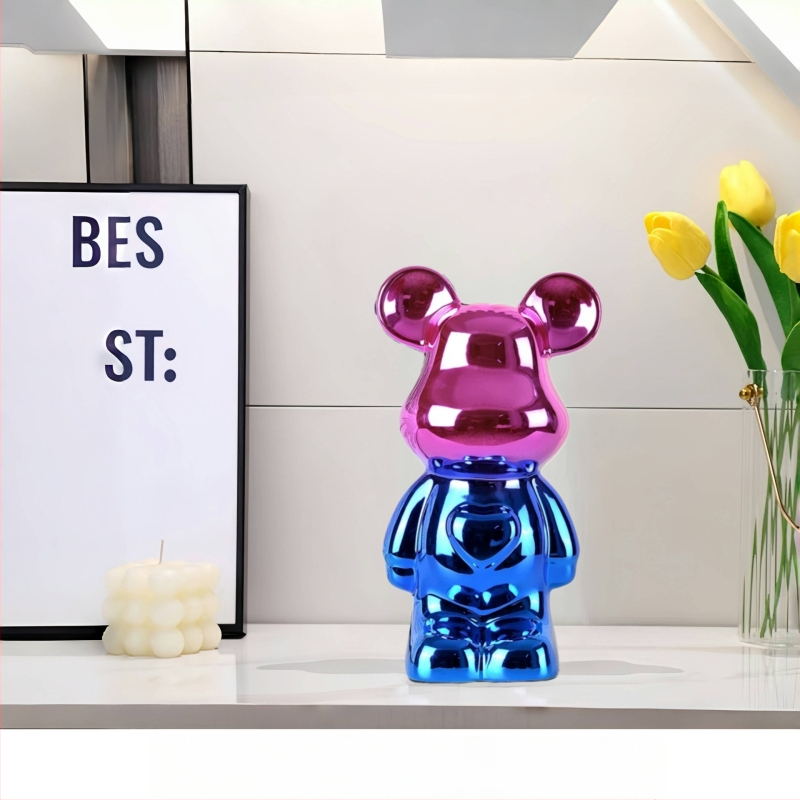 Keramikas lāča karikatūras figūriņa, modernā minimālistiskā stilā; Materiāls: glazēta keramika; Kategorija: Karikatūra; Ideāls dāvanai