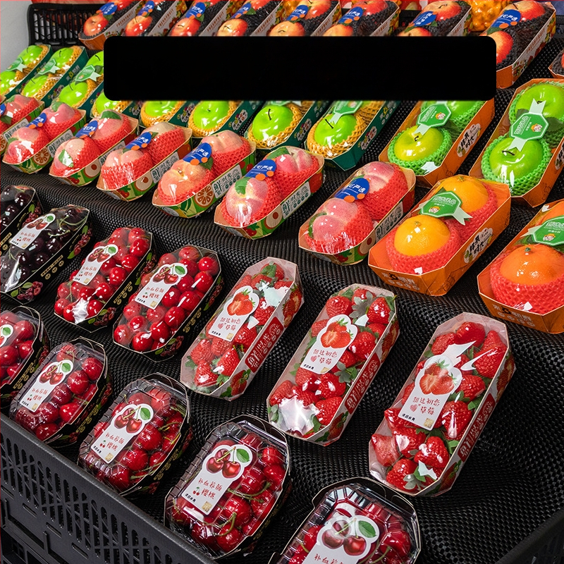 Papīra augļu plate vitrīnas nolūkam, svaigs un mīļš stils, izlaišana ziemā 2024