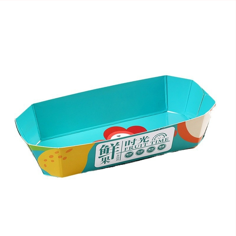 Papīra augļu plate vitrīnas nolūkam, svaigs un mīļš stils, izlaišana ziemā 2024