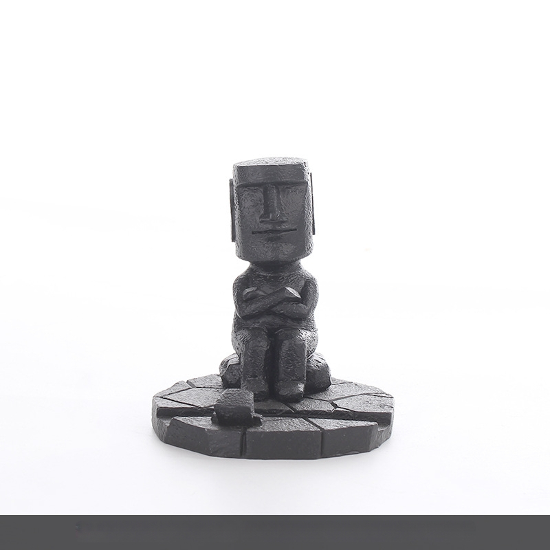 Moai statuja skandināvu minimālisma stilā — figūra no sintētiskā sveķu, Top rhyme zīmols, kods Dy2075, kategorija: figūra, piemērota viesistabai, TV skapim un rakstāmgaldam dekoram