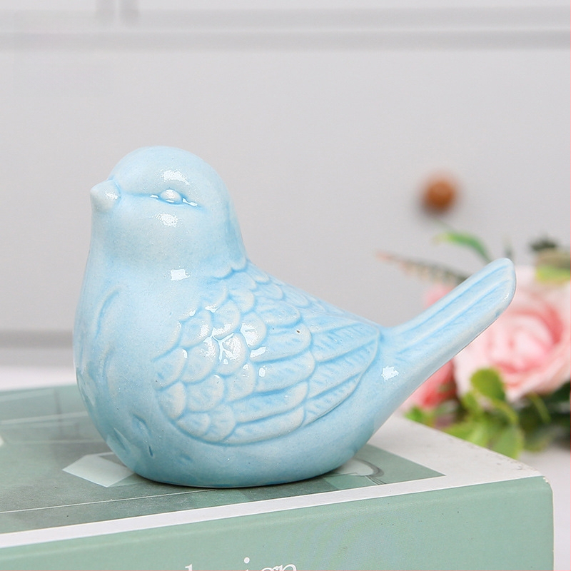 Keramikas putnu skulptūra, mīļa dizaina, mūsdienu minimālisma stils, mājas dekors dzīvojamajai istabai un darba telpai, TV skapja dekoram