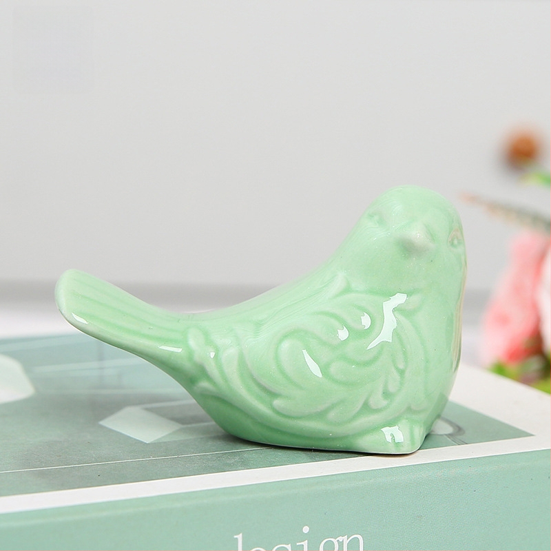 Keramikas putnu skulptūra, mīļa dizaina, mūsdienu minimālisma stils, mājas dekors dzīvojamajai istabai un darba telpai, TV skapja dekoram