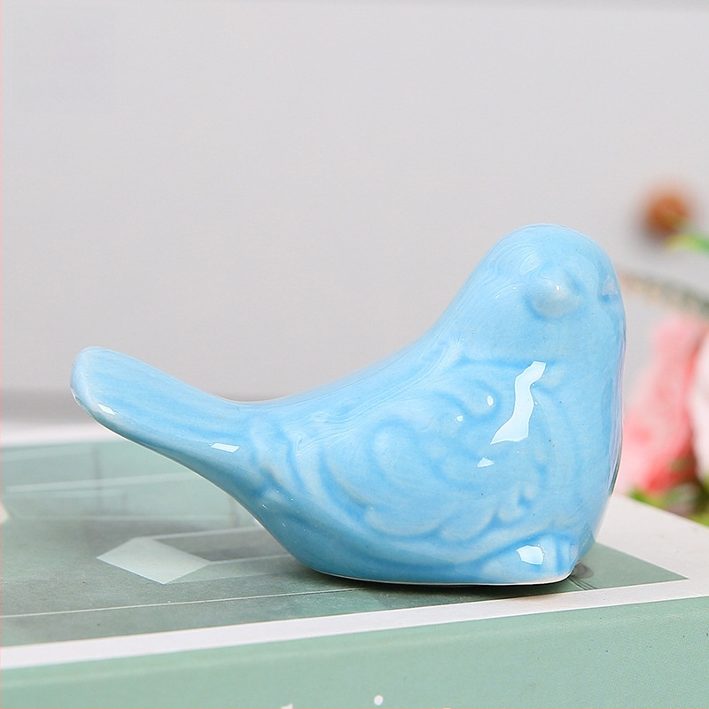 Keramikas putnu skulptūra, mīļa dizaina, mūsdienu minimālisma stils, mājas dekors dzīvojamajai istabai un darba telpai, TV skapja dekoram