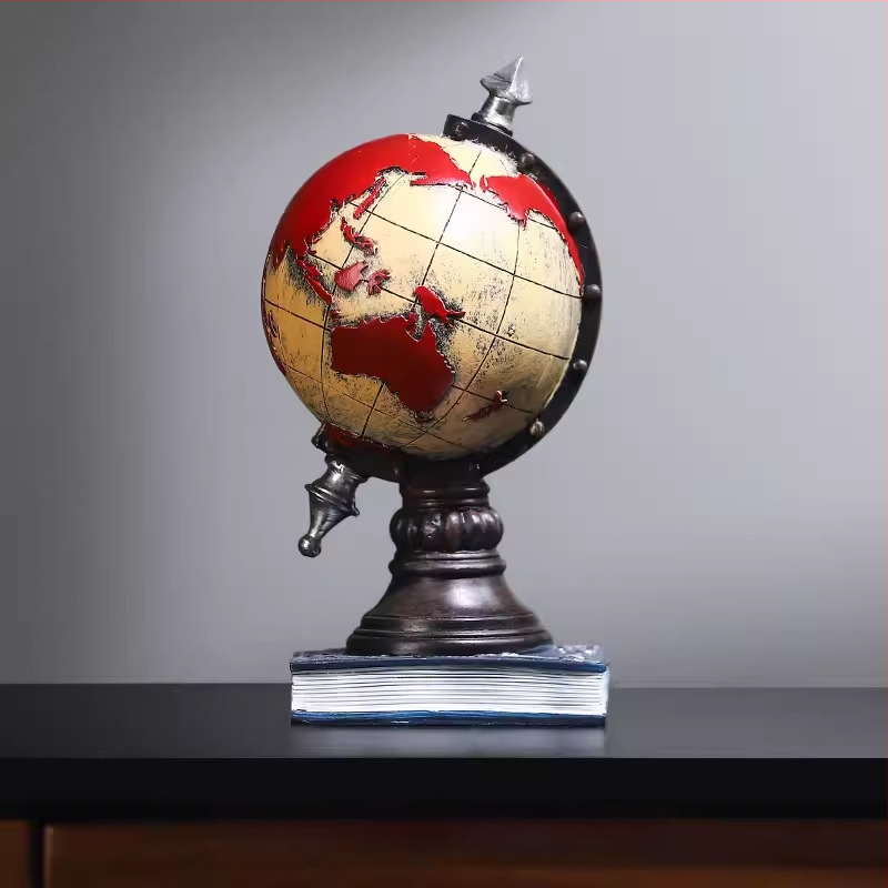 Vīna skapi dekoru komplekts — sveķu fonogrāfa aksesuāri birojam un viesistabai, Tengda zīmols, moderns retro stils, gatavs dāvanai