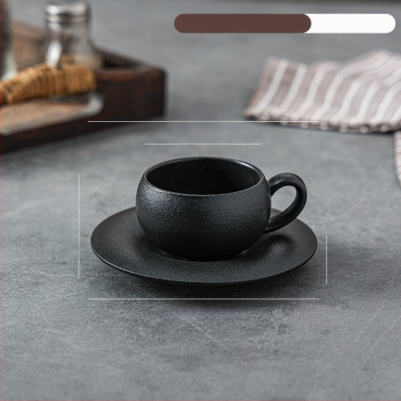 Retro porcelanska šalica za kavu s držačem, latte art, lagani luksuz, 300 ml