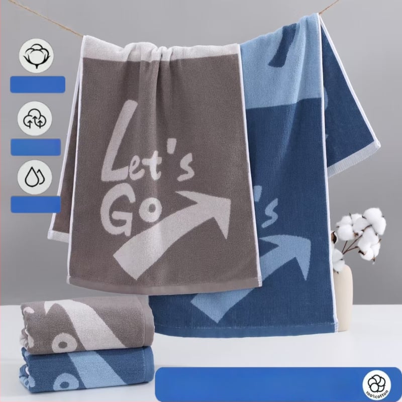 Jinxi Gaoyang 100% kokvilnas sejas dvielis – 32S dzija, 100–120 g, 100% kokvilna