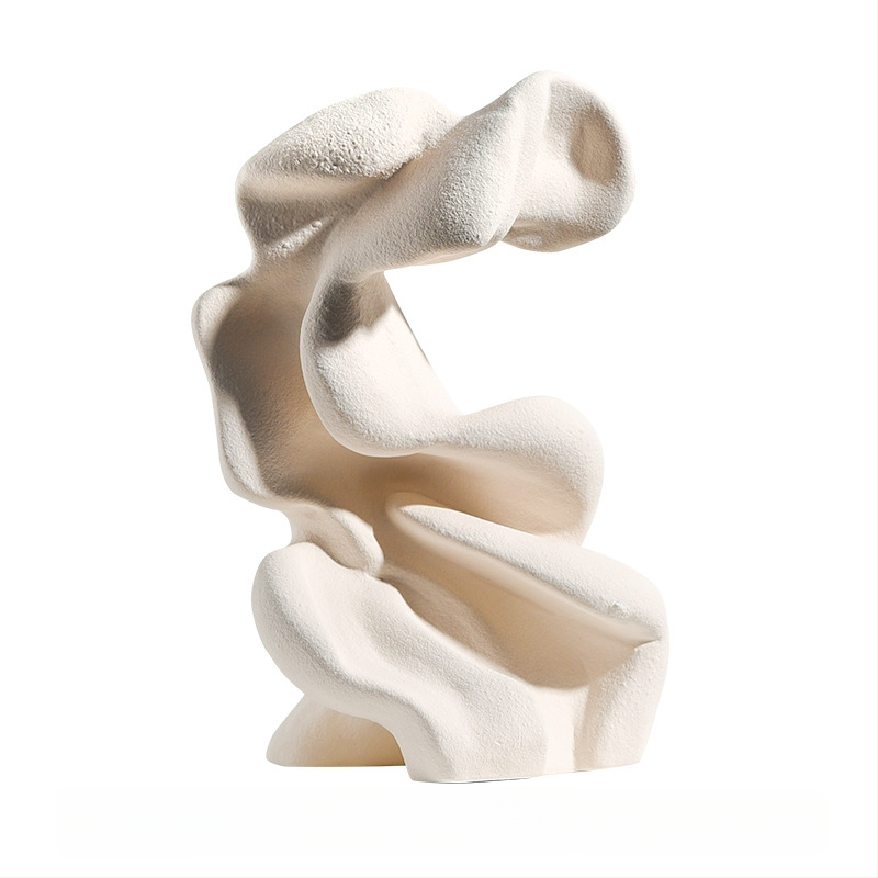 Keramikas dekoratīvā figūra mājai, porcelāns, ģeometrisks dizains, mūsdienīgs minimālisms, zīmols Clear Day