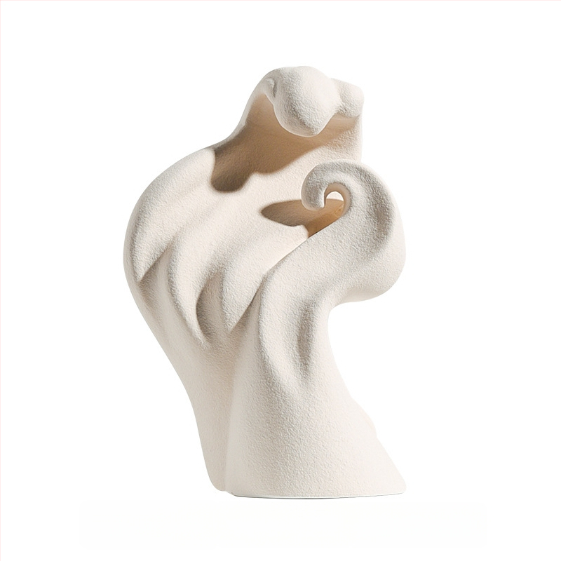 Keramikas dekoratīvā figūra mājai, porcelāns, ģeometrisks dizains, mūsdienīgs minimālisms, zīmols Clear Day