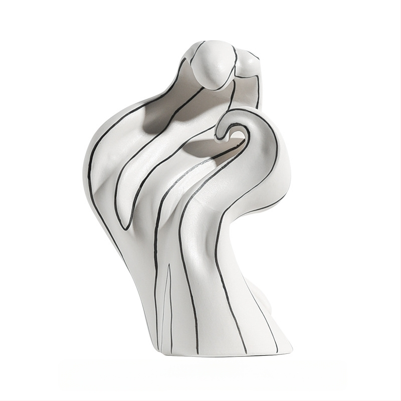 Keramikas dekoratīvā figūra mājai, porcelāns, ģeometrisks dizains, mūsdienīgs minimālisms, zīmols Clear Day