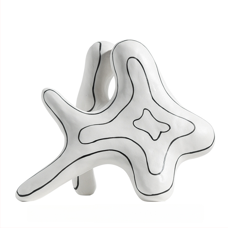 Keramikas dekoratīvā figūra mājai, porcelāns, ģeometrisks dizains, mūsdienīgs minimālisms, zīmols Clear Day