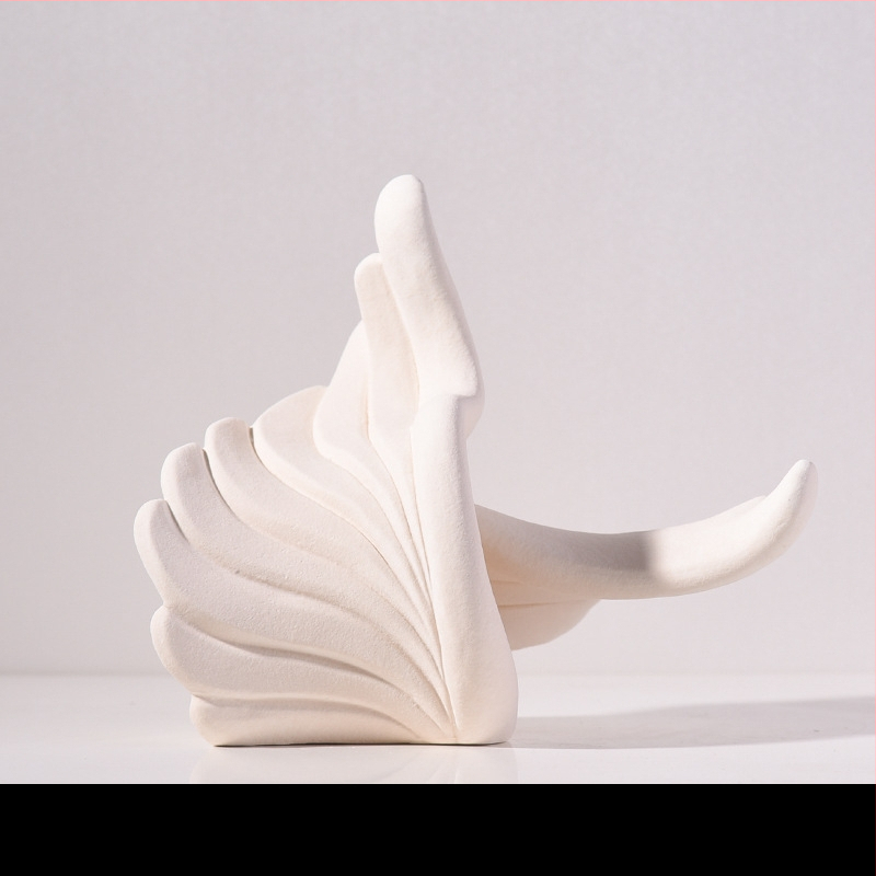 Keramikas dekoratīvā figūra mājai, porcelāns, ģeometrisks dizains, mūsdienīgs minimālisms, zīmols Clear Day