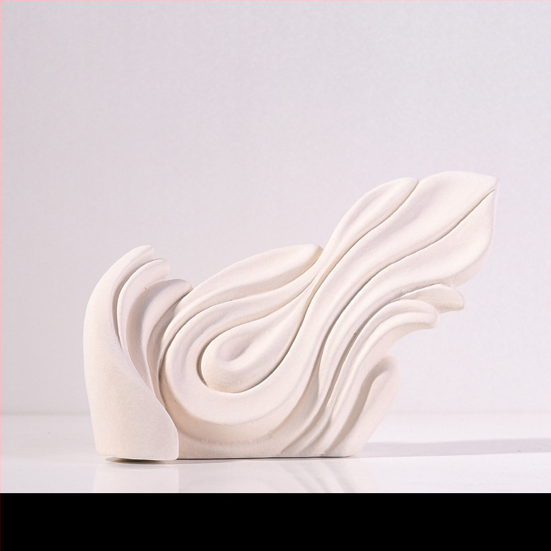 Keramikas dekoratīvā figūra mājai, porcelāns, ģeometrisks dizains, mūsdienīgs minimālisms, zīmols Clear Day