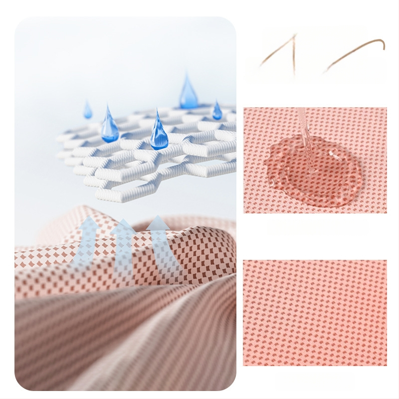 Navis mikrofibras sporta dvielis – drukāts logotips, 21 pavedienu viengabalīga konstrukcija, ātra žāvēšana, svars 180–250 g, absorbcija 5–10 s