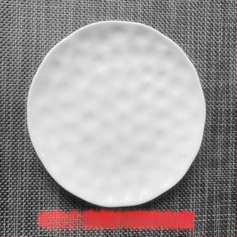 Porcelāna apļveida šķīvis kūkām un dim sum, Eiropas stila reljefs, podglazūras krāsa, mikroviļņu drošs, pielāgojams