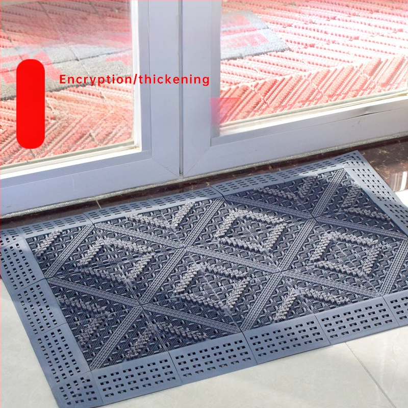 Подова постелка - нехлъзгаща се, външна входна за хотел, събира кал и прах, квадратна, дебелина 2,5 cm, пластмасов полимер, персонализируема за комерсиална употреба