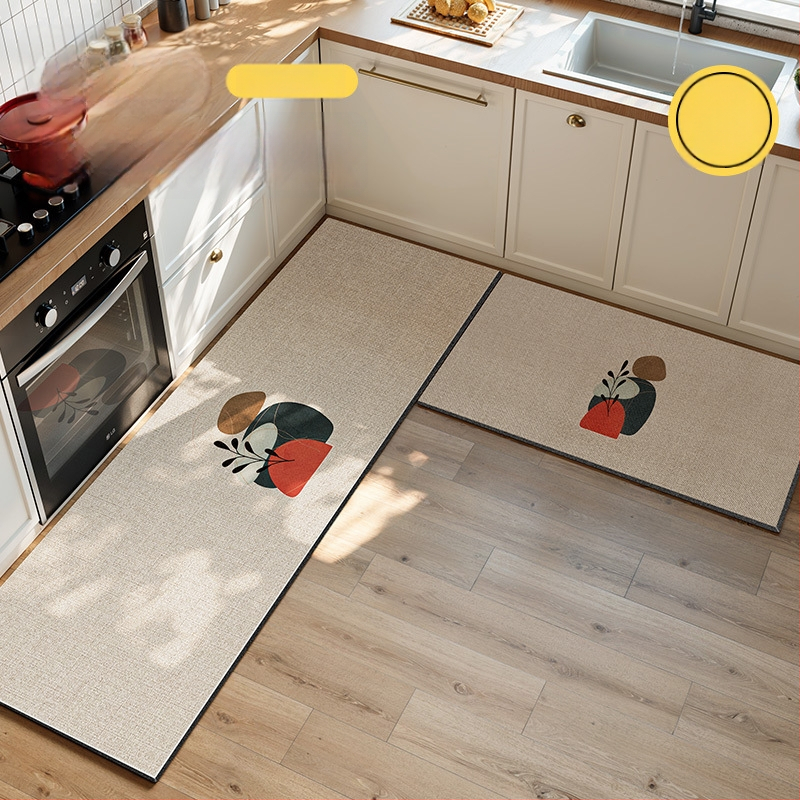 Кухненски подов килим: Неплъзгащ се, Маслоустойчив, Миещ се, Водопоглъщащ, Диатомна глина