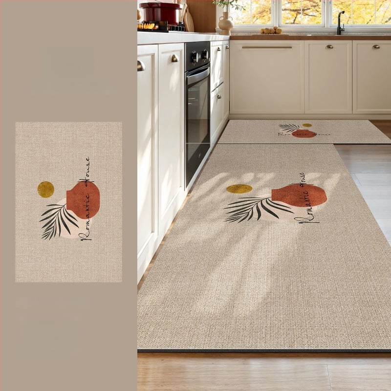 Кухненски подов килим: Неплъзгащ се, Маслоустойчив, Миещ се, Водопоглъщащ, Диатомна глина