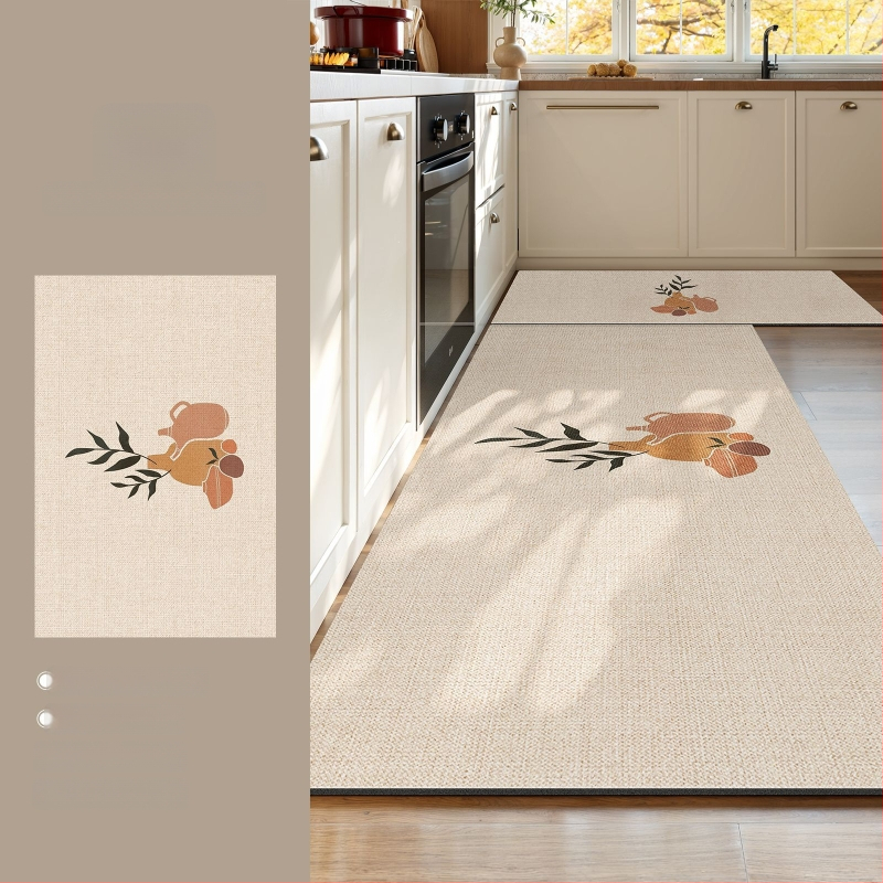 Кухненски подов килим: Неплъзгащ се, Маслоустойчив, Миещ се, Водопоглъщащ, Диатомна глина