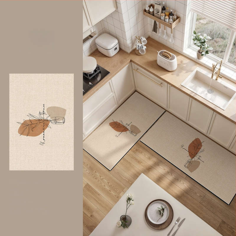 Кухненски подов килим: Неплъзгащ се, Маслоустойчив, Миещ се, Водопоглъщащ, Диатомна глина