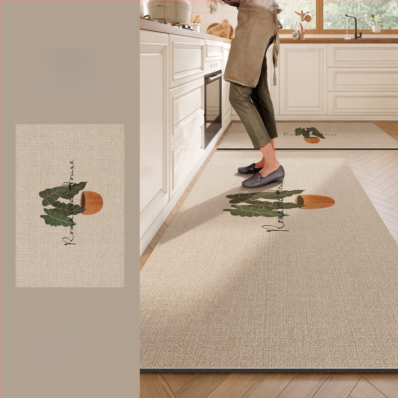 Кухненски подов килим: Неплъзгащ се, Маслоустойчив, Миещ се, Водопоглъщащ, Диатомна глина