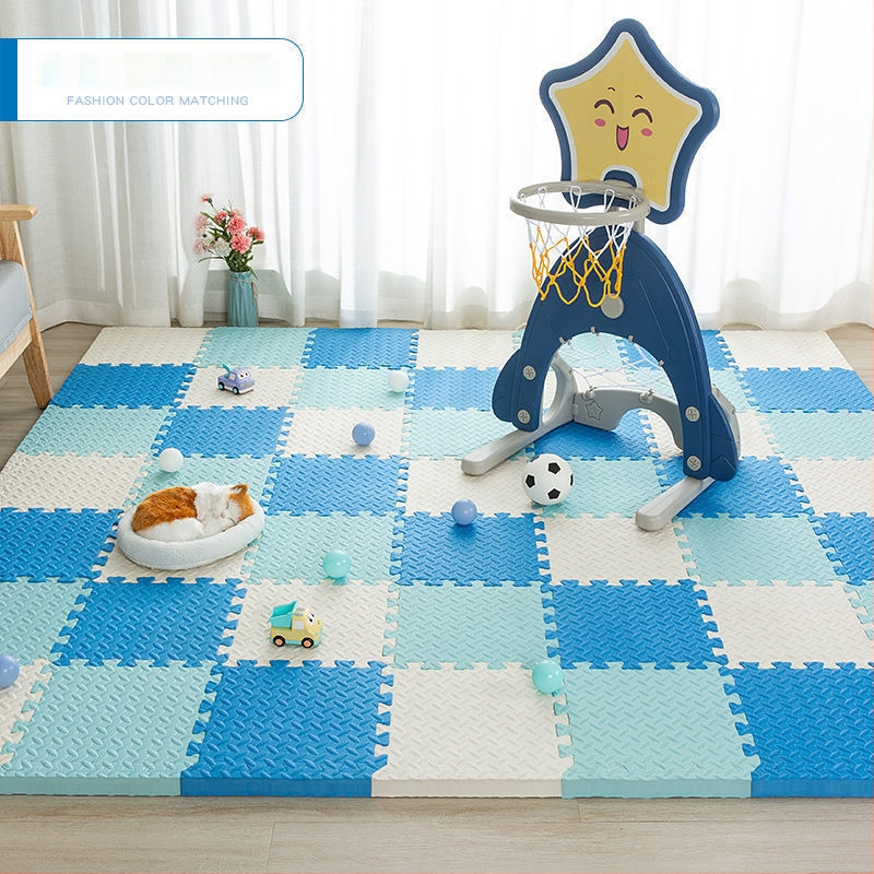 Bērnu putu pamatnes kilimats ar savienojamiem puzles elementiem, burbuļveida materiāls, guļamistabai, mūsdienīgs vienkāršums